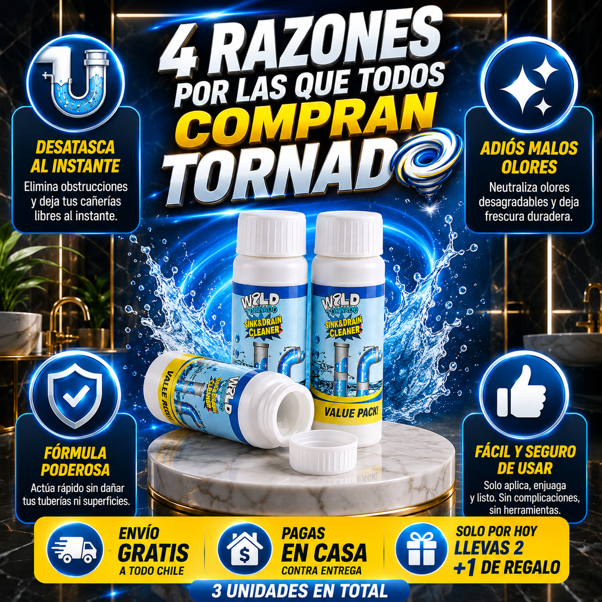 Adiós a los malos olores y atascos en tu hogar - Tornado