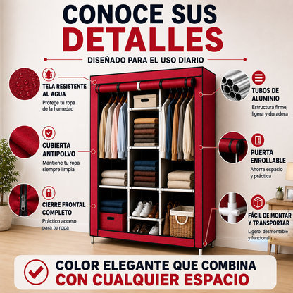 Ropero de gran Capacidad y durabilidad -  Ordena tu ropa, zapatos y accesorios