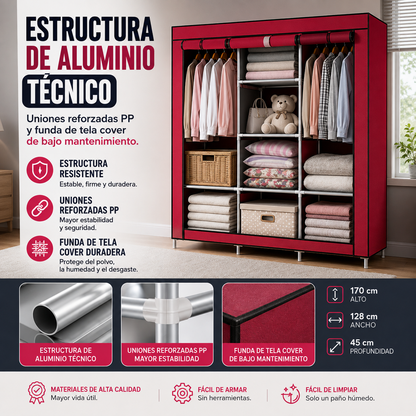 Ropero de gran Capacidad y durabilidad -  Ordena tu ropa, zapatos y accesorios