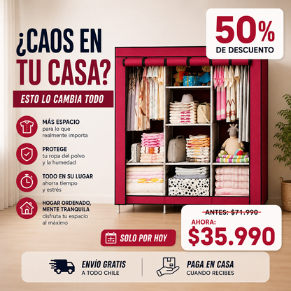 Ropero de gran Capacidad y durabilidad -  Ordena tu ropa, zapatos y accesorios
