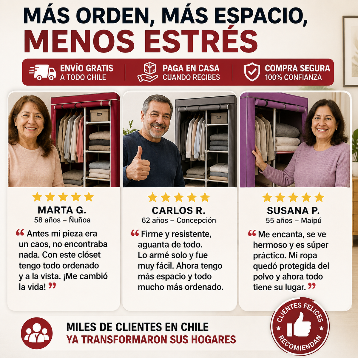 Ropero de gran Capacidad y durabilidad -  Ordena tu ropa, zapatos y accesorios